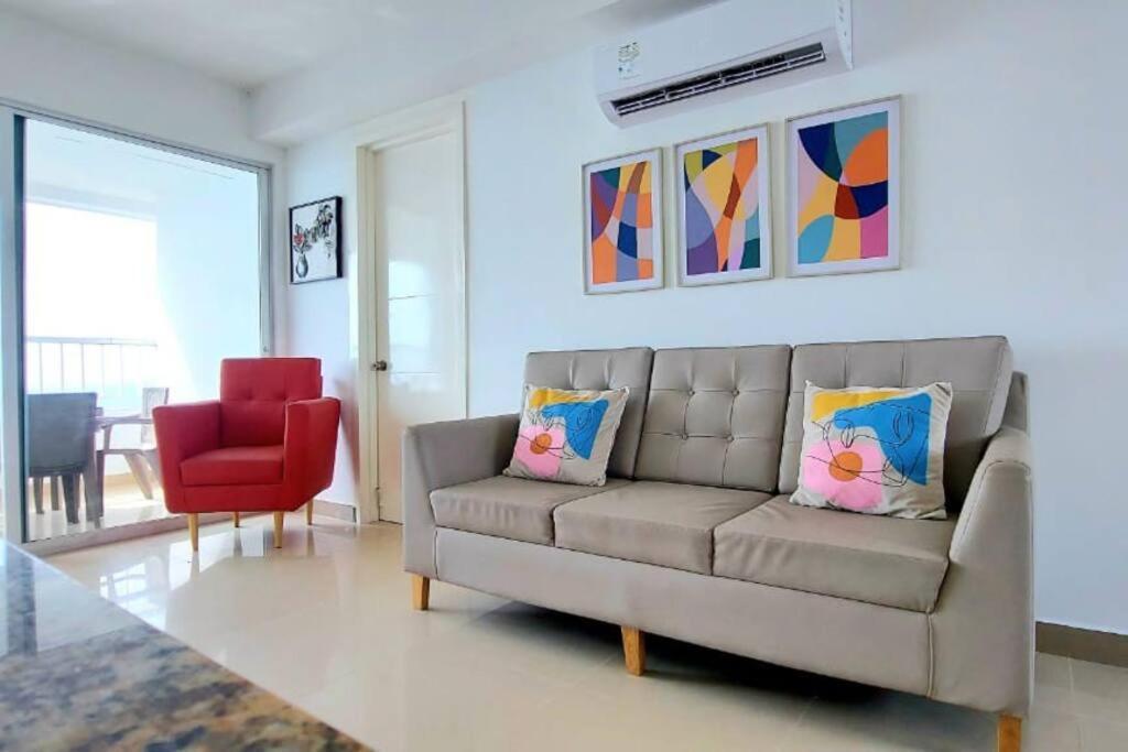 Hermoso Apartamento Vista Al Mar. Edf Palmetto 1 . Cartagena Dış mekan fotoğraf